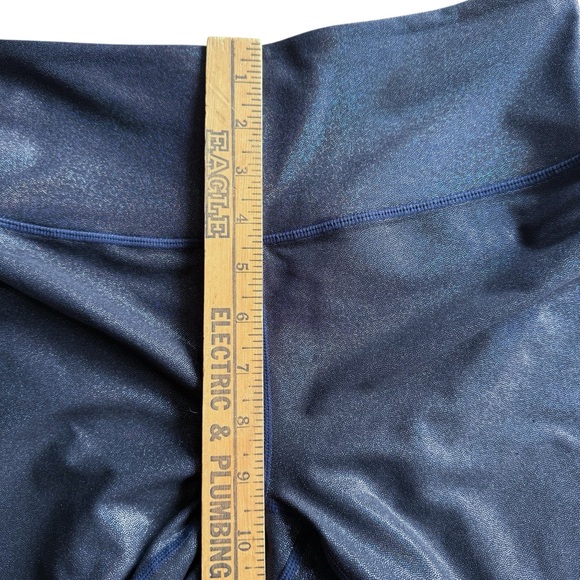 ZYIA ACTIVE Navy Blue Shimmer Twilight Luxe Leggings 24" Iridescent Womens 6-8 - Picture 13 of 15